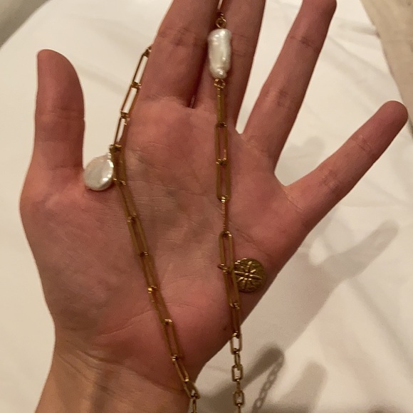 Necklace Gold Plated & Pearl - Picture 4 of 5